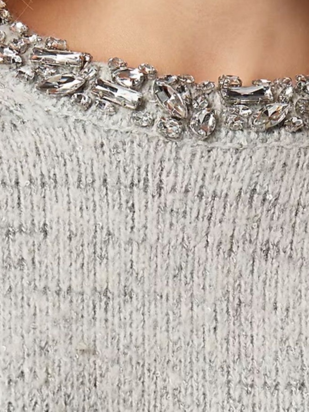 J. Crew Sparkle Embellished Crewneck Sweater - Picture 3 of 12